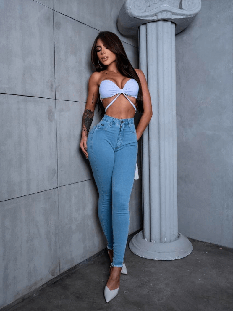 Calça modeladora Maria Gabriela Skinny cintura alta - Lady Lú