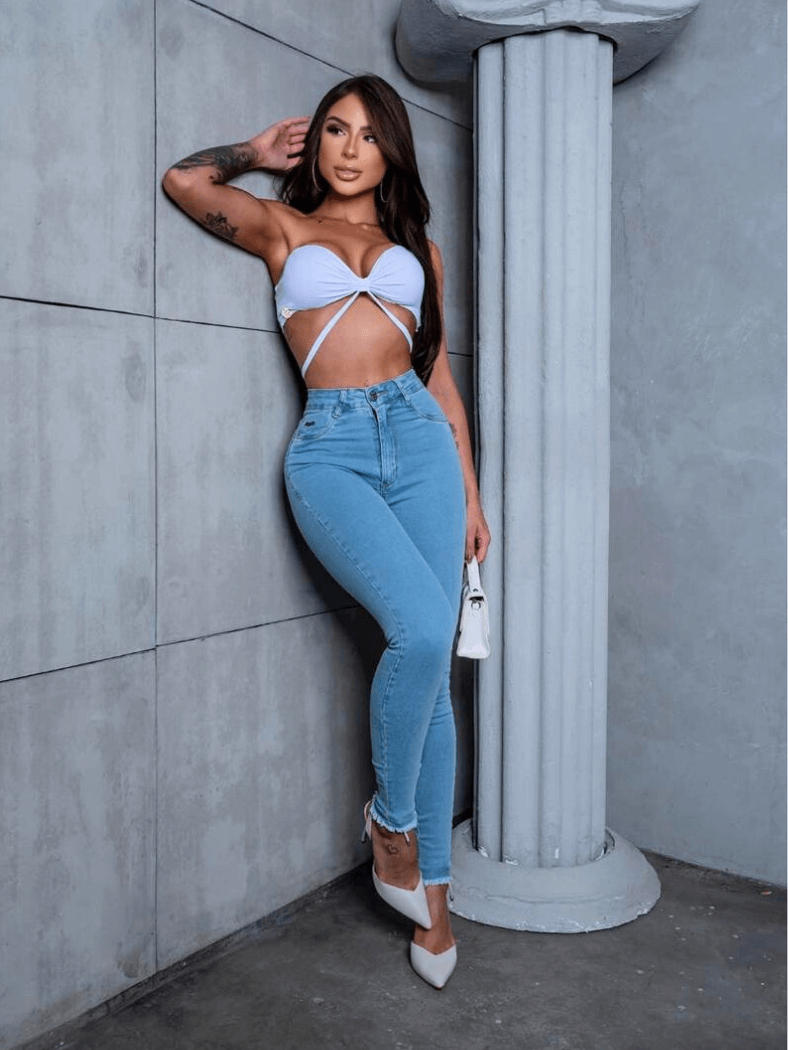 Calça modeladora Maria Gabriela Skinny cintura alta - Lady Lú