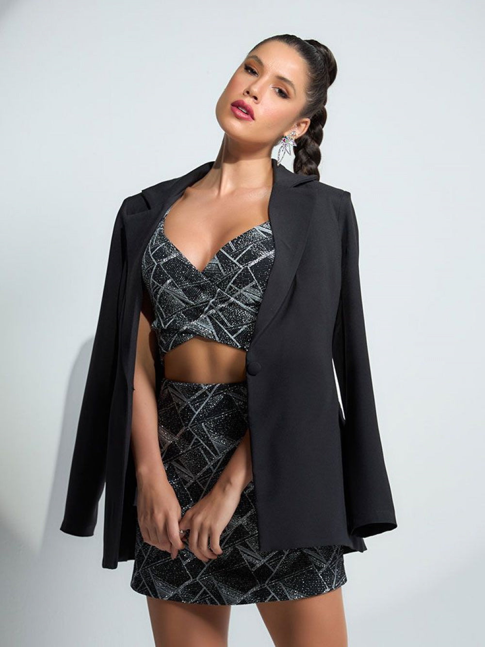 Blazer Preto Nanda - Flor Linda