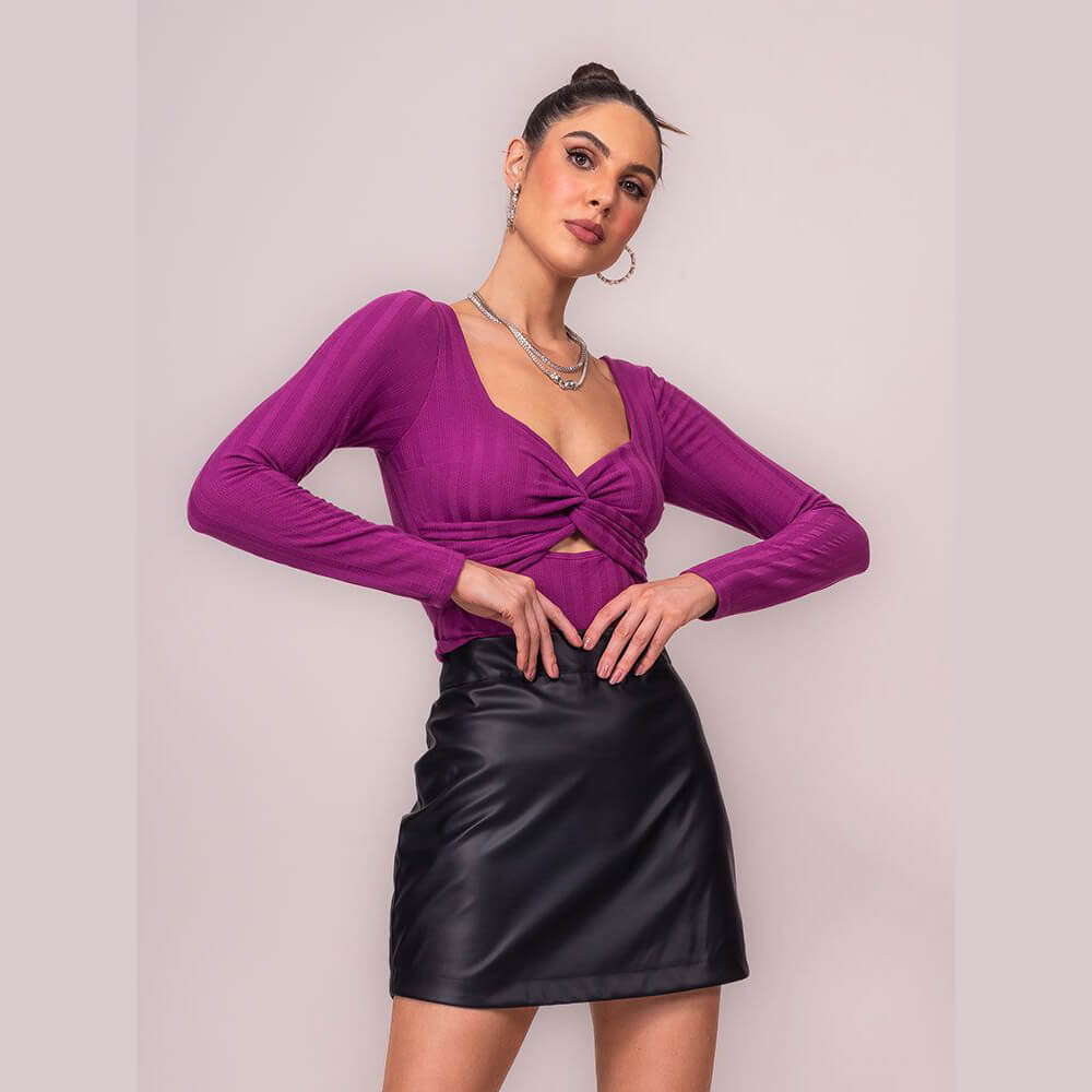 Blusa manga longa Luli - Flor linda