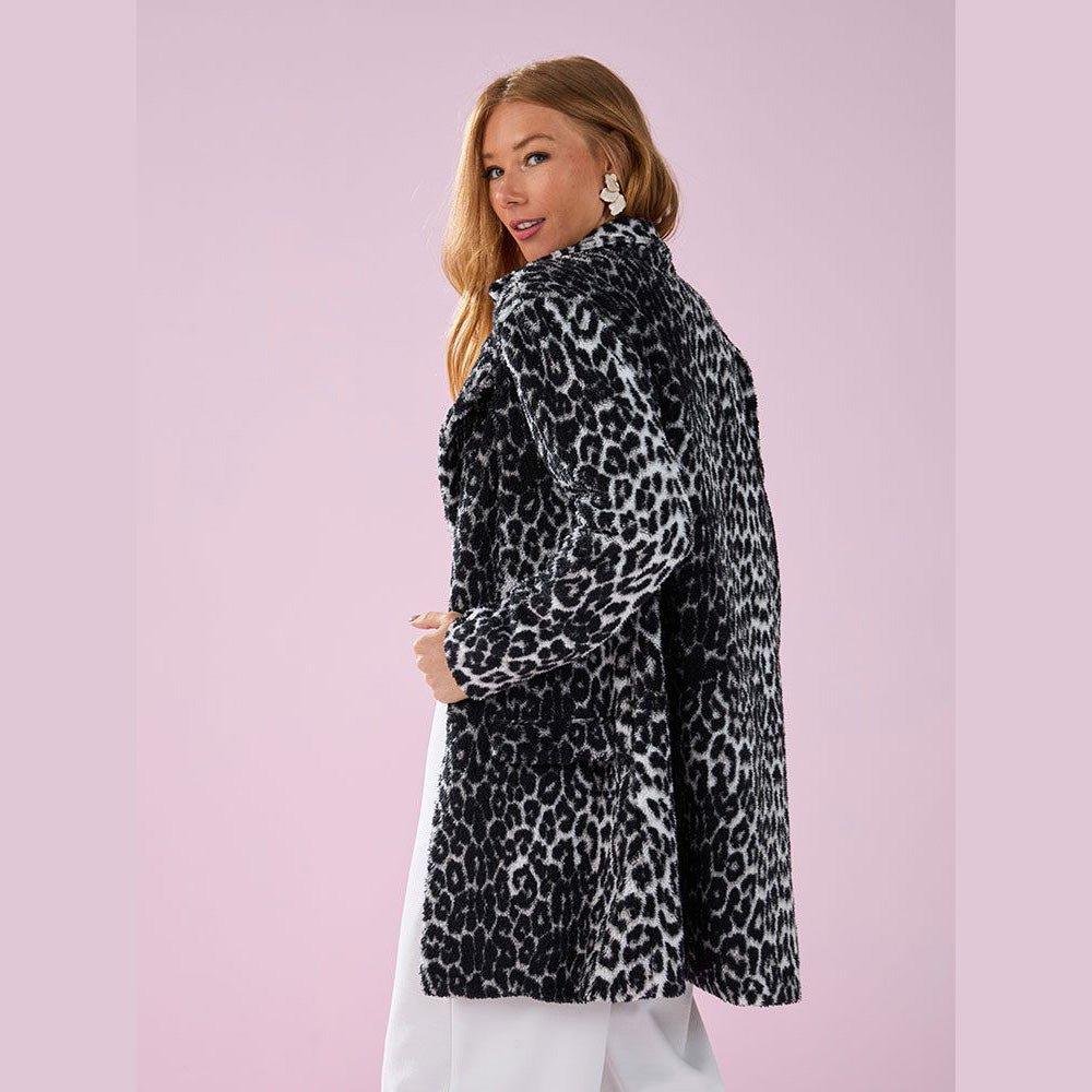 Casaco de pelo Animal Print - Flor linda
