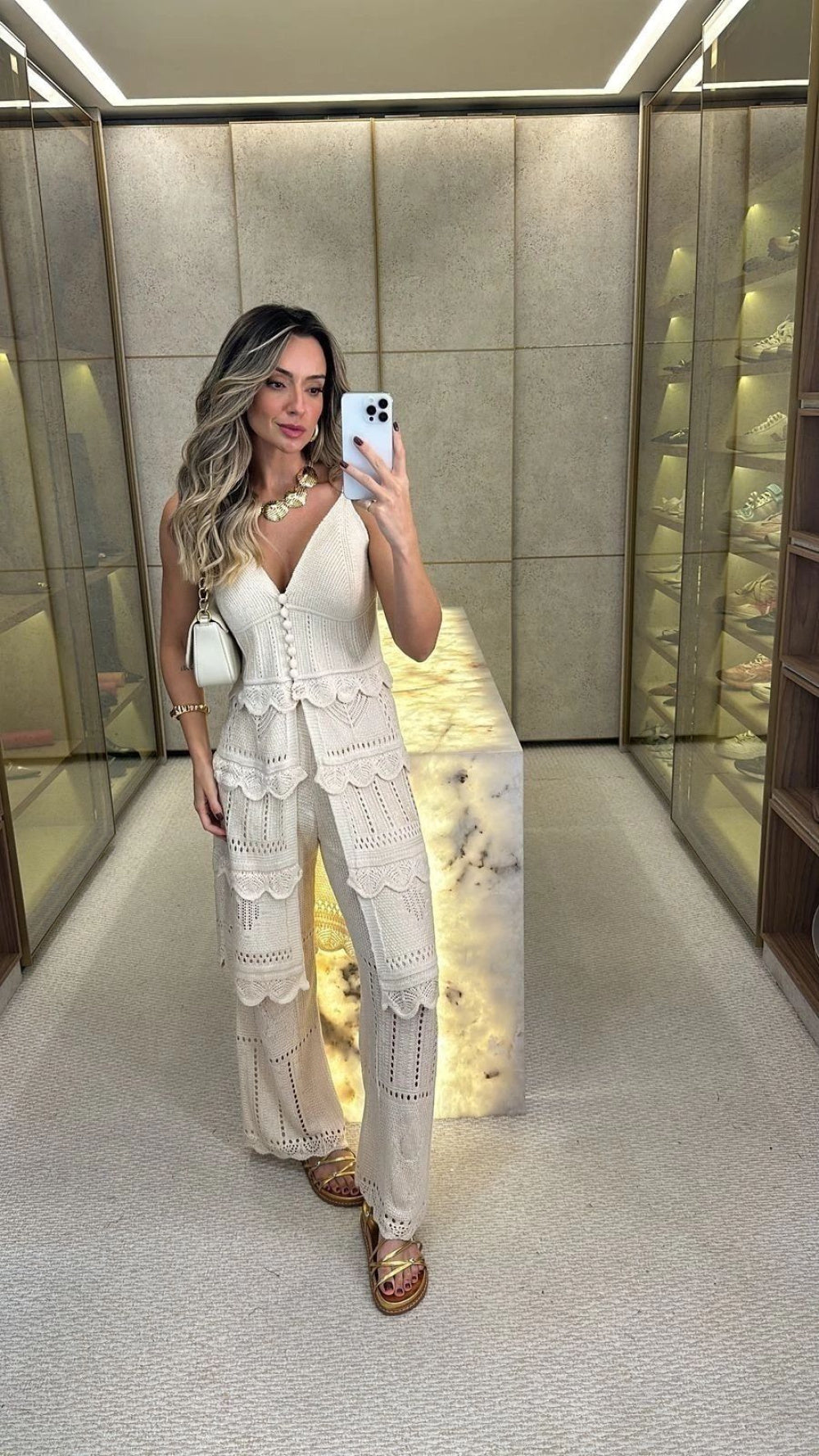 Conjunto de tricô Max Bata e calça