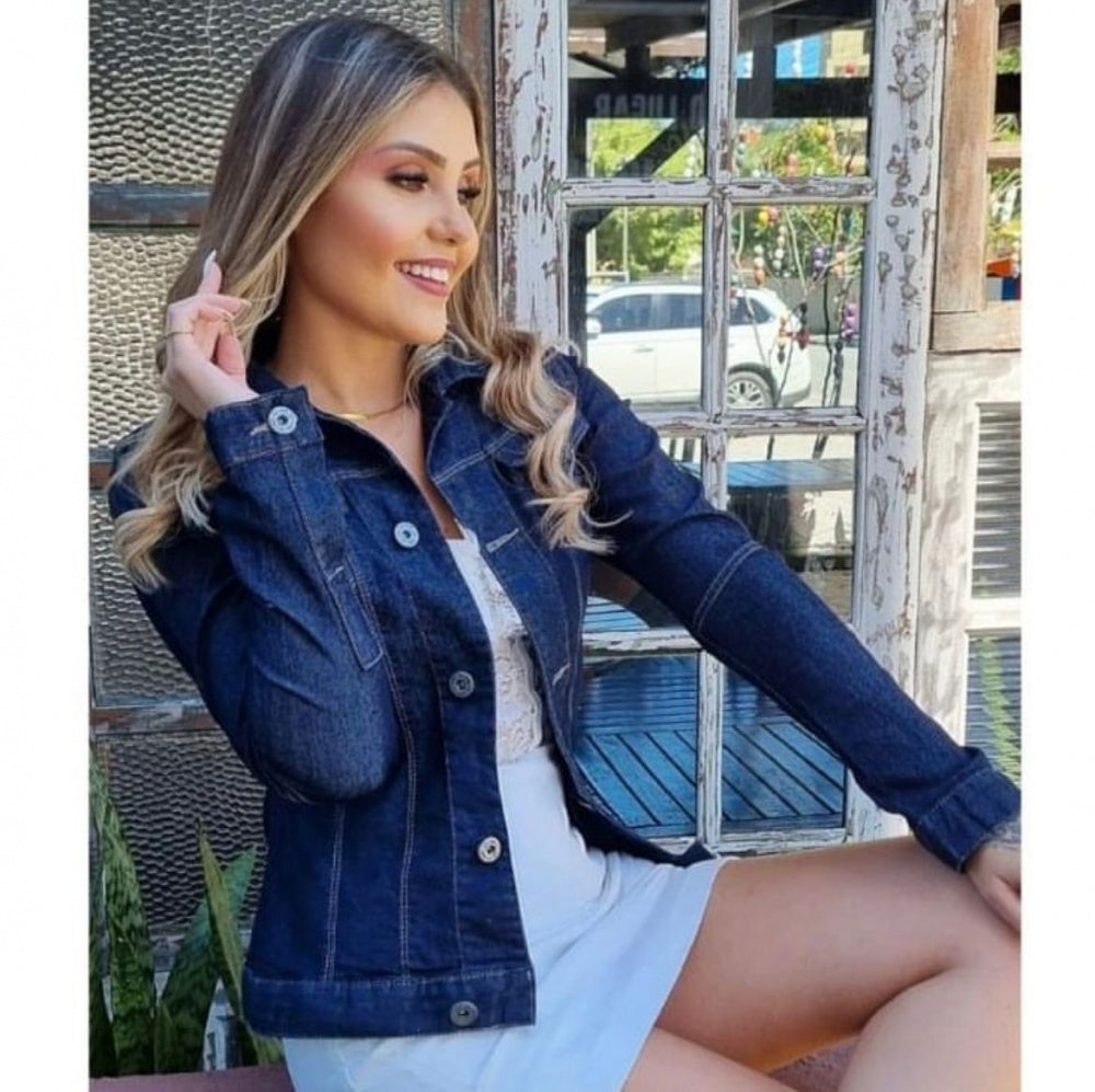 Jaqueta Jeans escura Elastic Anita - Lady Lú