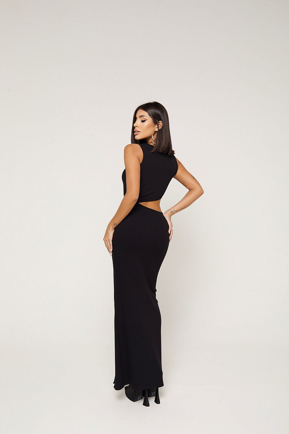 Vestido longo preto preto - Groovy
