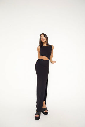 Vestido longo preto preto - Groovy