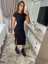 Vestido midi canelado - Groovy